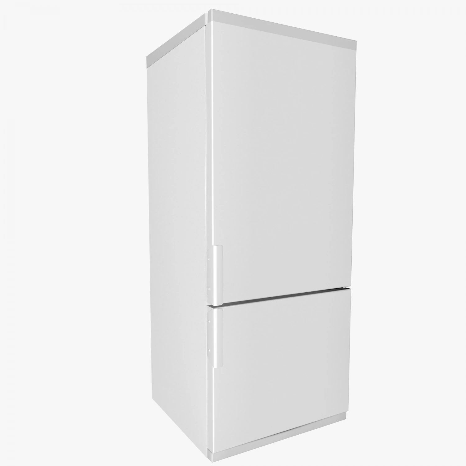 white fridge 3D Model .c4d .max .obj .3ds .fbx .stl .blend 