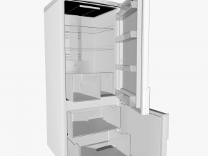 white fridge 3D 模型
