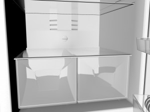 white fridge 3D 模型
