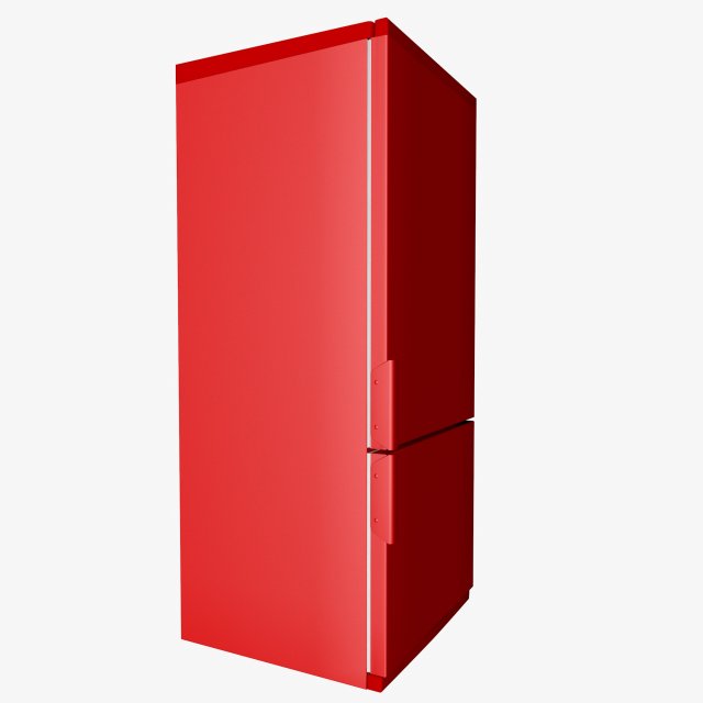 red fridge 3D 모델 .c4d .max .obj .3ds .fbx .stl .blend 