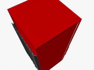 red fridge 3D 모델