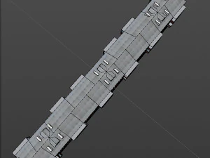 brick 3-storey apartment building 3D Model
