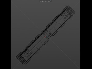 brick 3-storey apartment building 3D-Modell