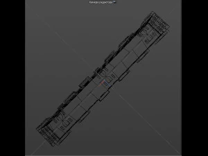 brick 3-storey apartment building 3D Model