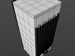 black fridge 3D 模型