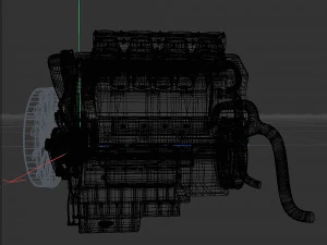Motor de carro de 8 cilindros Modelo 3D