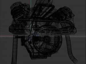 Motor de carro de 8 cilindros Modelo 3D