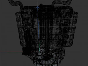 Motor de carro de 8 cilindros Modelo 3D