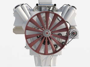 8 cylinder car engine 3D Модель
