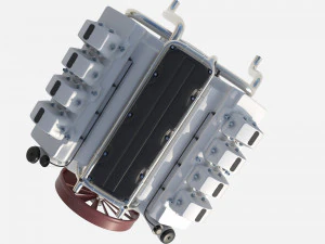 Motor de carro de 8 cilindros Modelo 3D