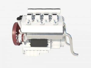 Motor de carro de 8 cilindros Modelo 3D