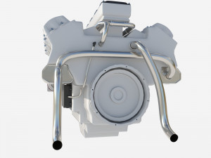 8 cylinder car engine 3D Модель