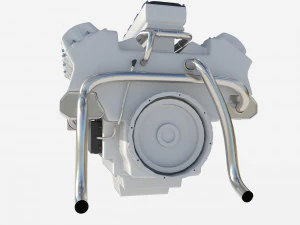 Motor de carro de 8 cilindros Modelo 3D