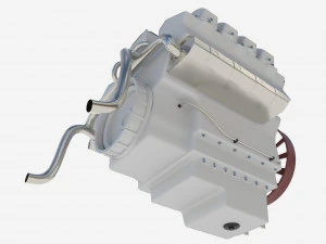 Motor de carro de 8 cilindros Modelo 3D
