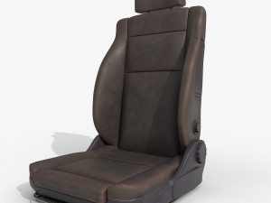 Leather car seat 3D Model