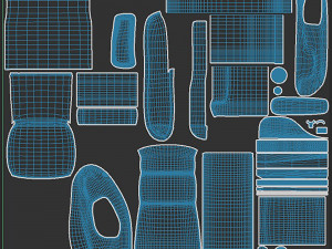 Leather car seat Modelo 3D