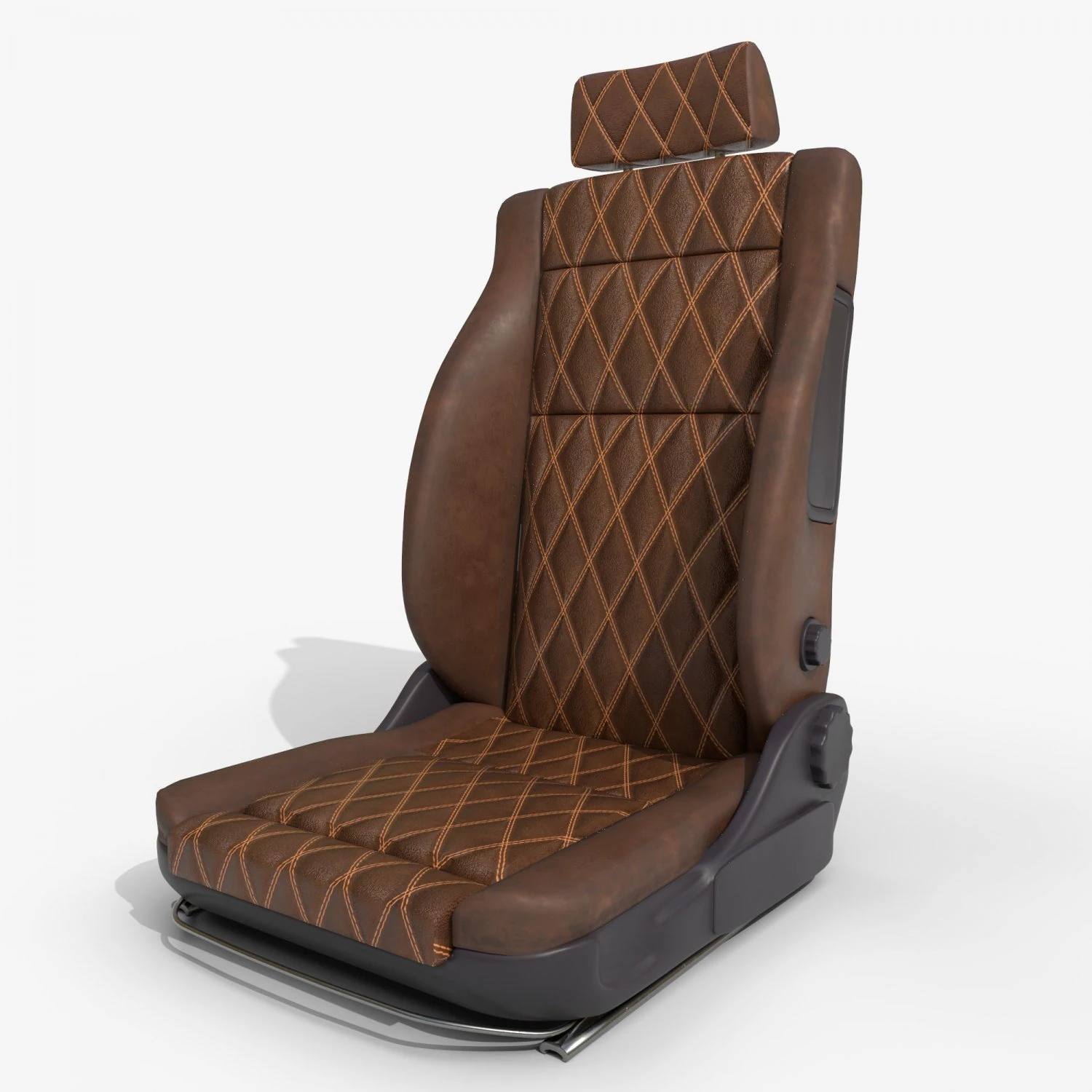 Leather car seat 1 3D Model .c4d .max .obj .3ds .fbx .stl .blend