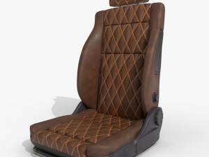 Leather car seat 1 Model 3D