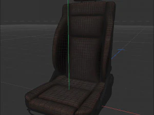 Leather car seat 1 3D Model
