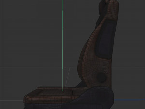 Leather car seat 1 3D Модель