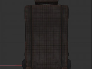 Leather car seat 1 3D Модель