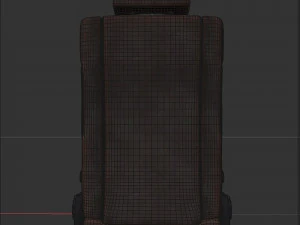 Leather car seat 1 3D Model