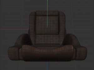 Leather car seat 1 3D Model