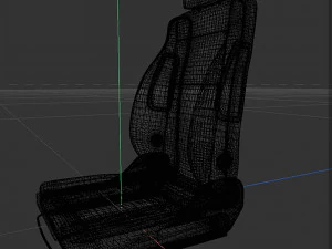Leather car seat 1 3D Model