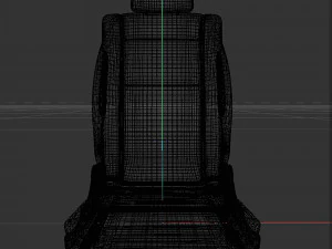 Leather car seat 1 3D Model
