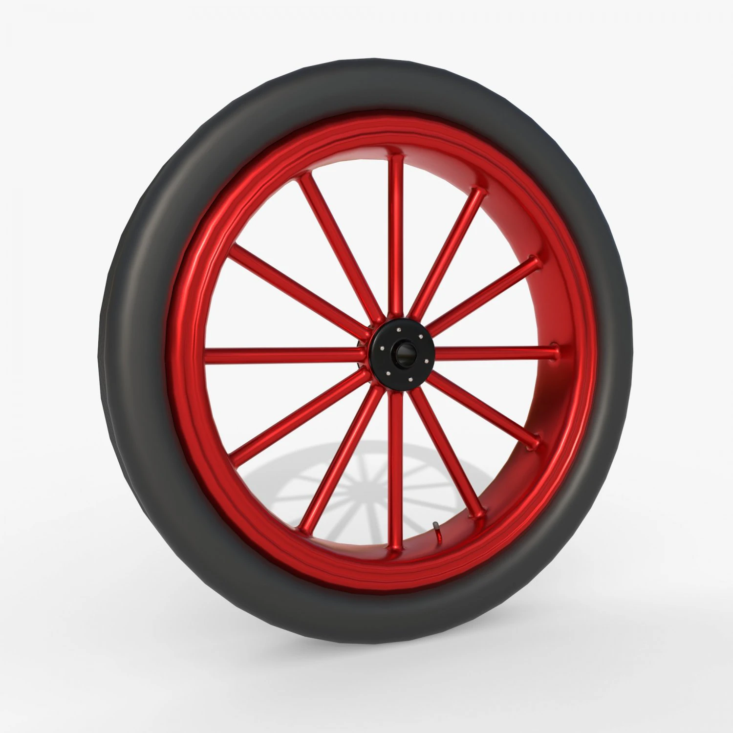 Spoke wheel 1910-1920 3D Model .c4d .max .obj .3ds .fbx .stl .blend 