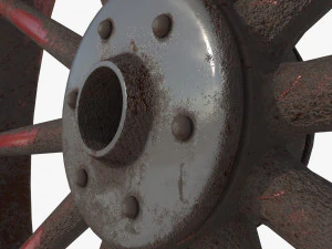 Spoke wheel 1910-1920 3D Model