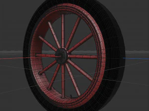Spoke wheel 1910-1920 3D Model