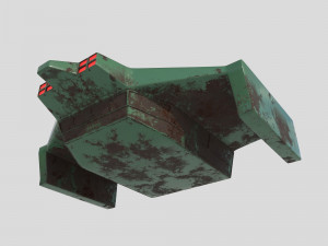 Cargo space ship v4 Model 3D