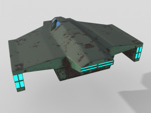 Cargo space ship v4 Model 3D