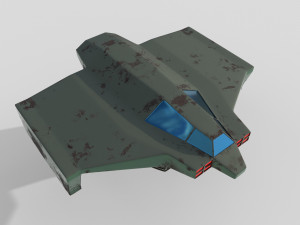 Cargo space ship v4 Model 3D