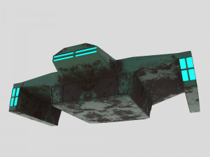Cargo space ship v4 Model 3D