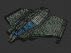 Cargo space ship v4 Model 3D