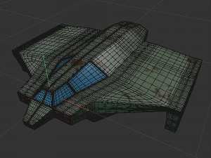 Cargo space ship v4 3D Model