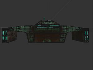 Cargo space ship v4 Model 3D