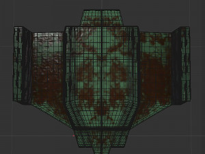 Cargo space ship v4 Model 3D