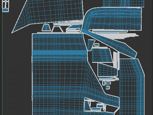 Cargo space ship v4 Model 3D