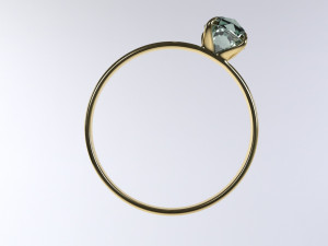 Ring with 1 diamond Modelo de Impressão 3D
