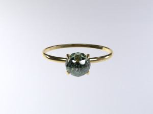 Ring with 1 diamond Modelo de Impressão 3D