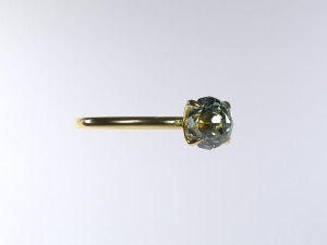 Ring with 1 diamond Modelo de Impressão 3D