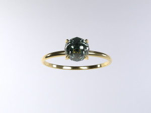 Ring with 1 diamond 3Dプリントモデル