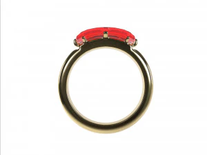 Ring with 1 diamond v2 3D Print Model