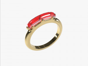 Ring with 1 diamond v2 Modèles 3D en vedette