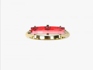Ring with 1 diamond v2 3D Print Model