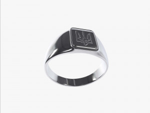 Ring with Ukrainian coat of arms 3Dプリントモデル