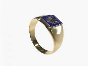 Ring with Ukrainian coat of arms 3Dプリントモデル